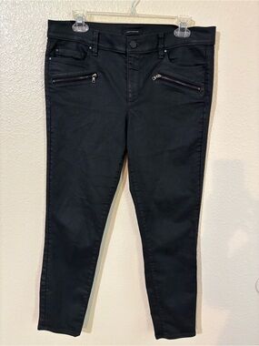 Ann Taylor Black Zip-Pocket Super Skinny Modern Fit Pants size 12